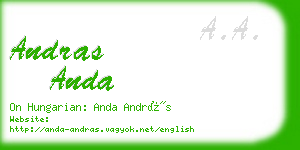 andras anda business card